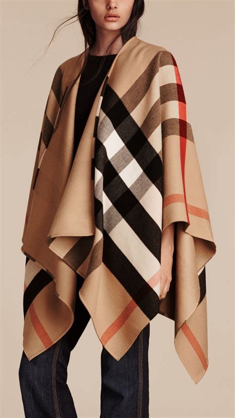 poncho burberry sale|Burberry wool poncho plaid.